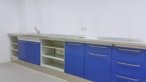 Bancada Jeb azul - Muebles para laboratorio