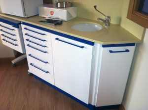 Conjunto de módulo rodante. Muebles para clínica dental Jeb Proclilab