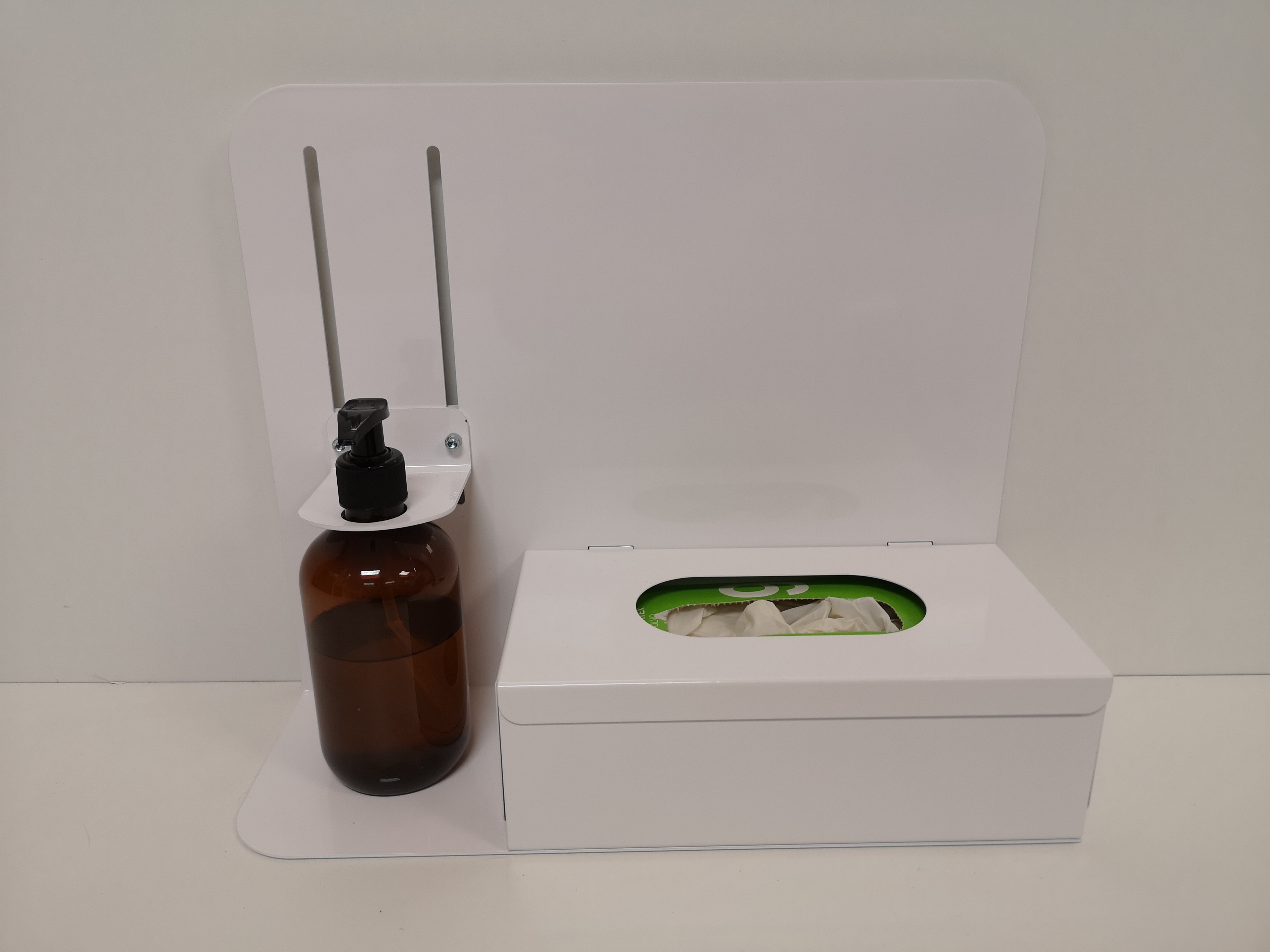 Dispensador Wall de gel y guantes